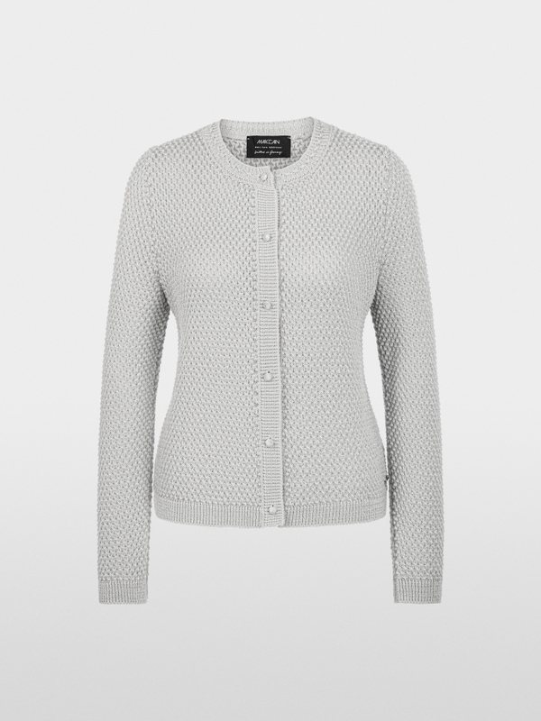 ‘Knitted in Germany’ pearl knit cardigan