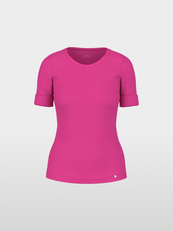 T-shirt en coton stretch à manches courtes