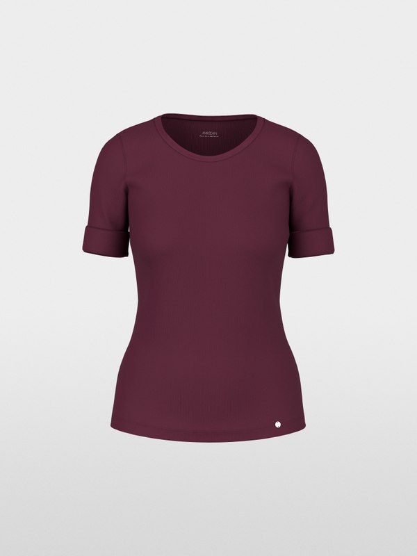 Stretch cotton shirt with half sleeves