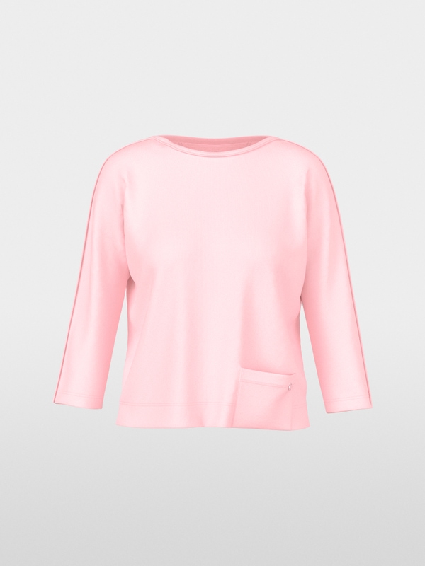 T-shirt en coton stretch à manches 3/4