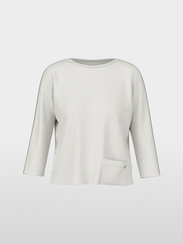 T-shirt en coton stretch à manches 3/4