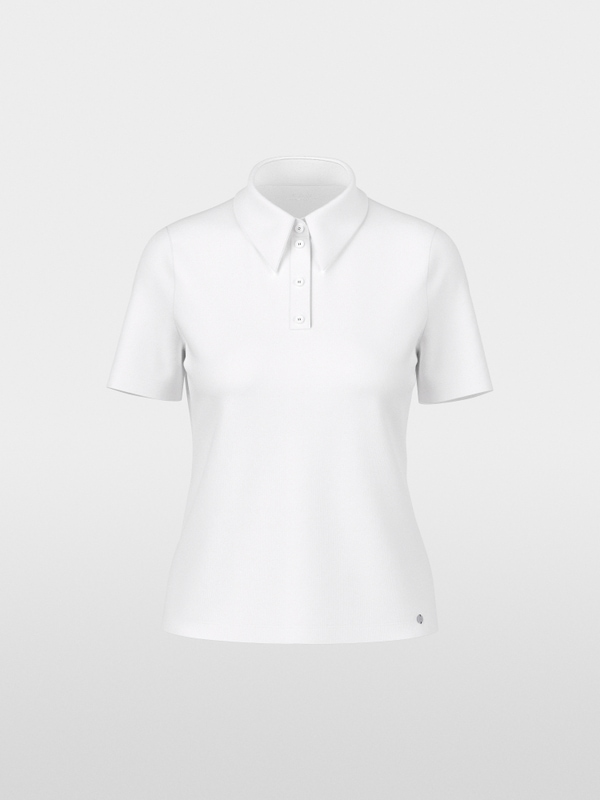 Stretch cotton polo shirt