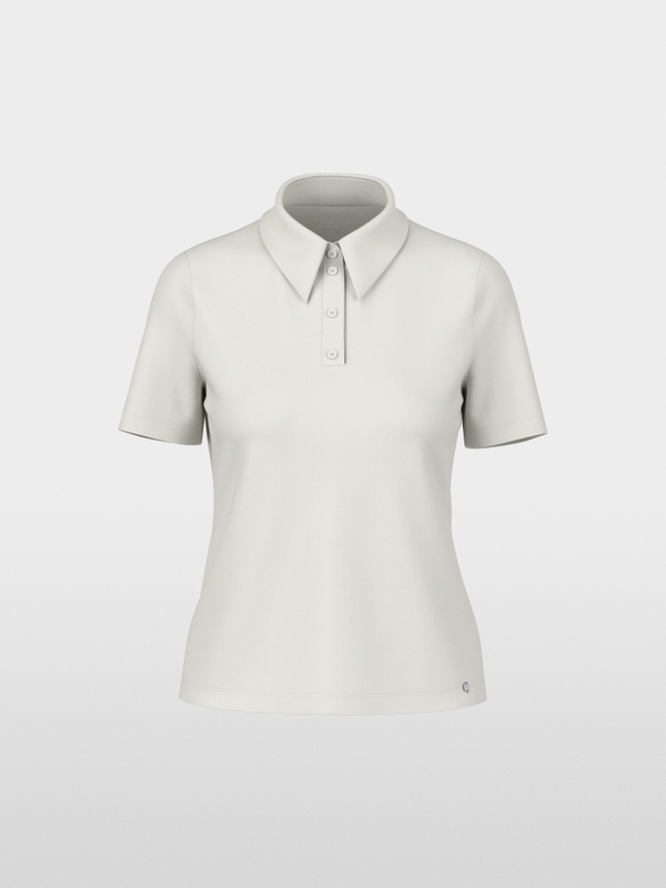 Stretch cotton polo shirt