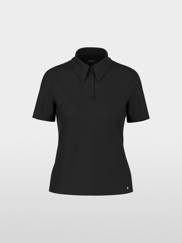 Stretch cotton polo shirt