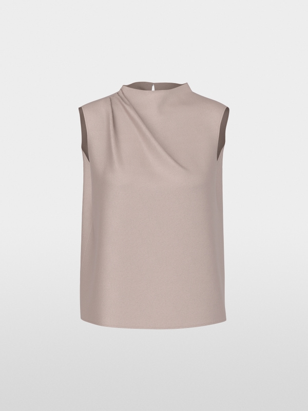 Gathered silk top