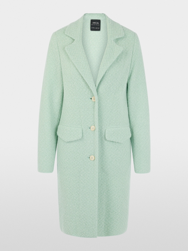 “Knitted in Germany”wool blend coat