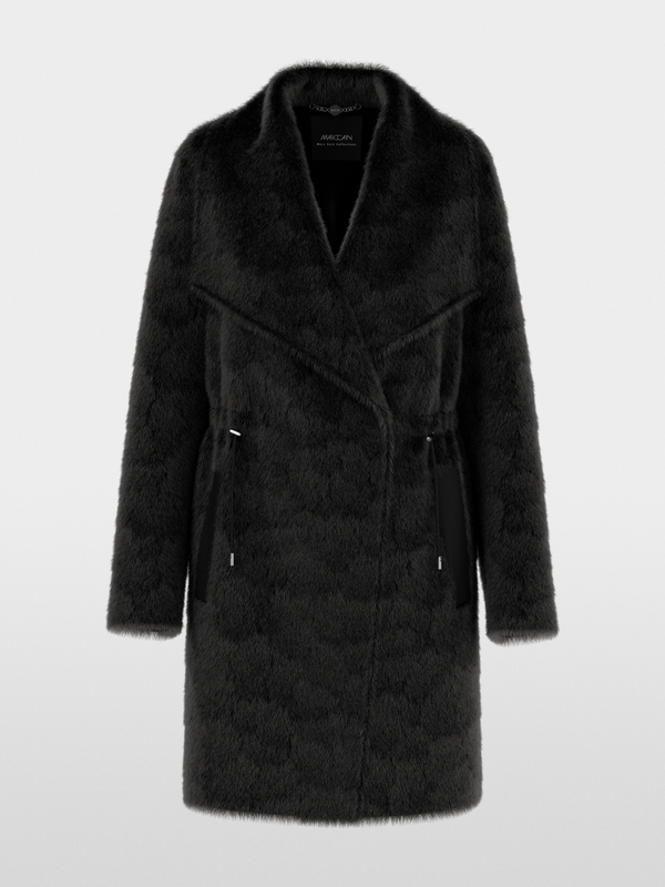 Manteau luxueux en fausse fourrure