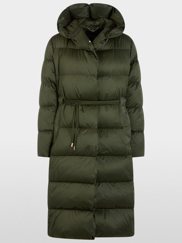 Long down coat with hood