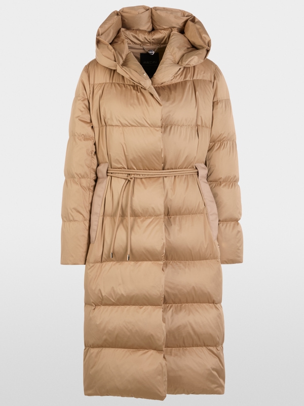 Long down coat with hood