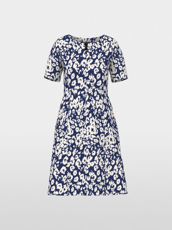 Short dress with all-over print
