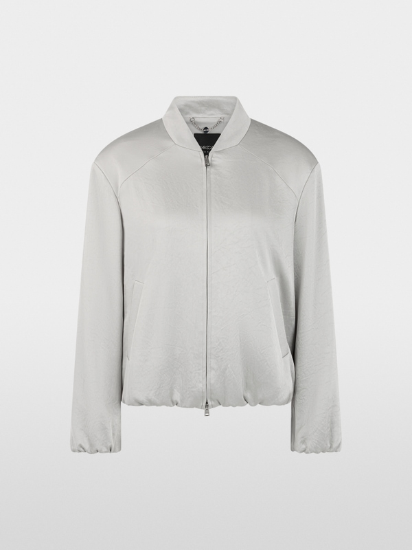 Satin-effect blouson jacket