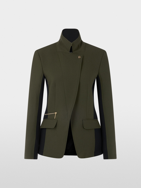 Blazer with contrasting stripes