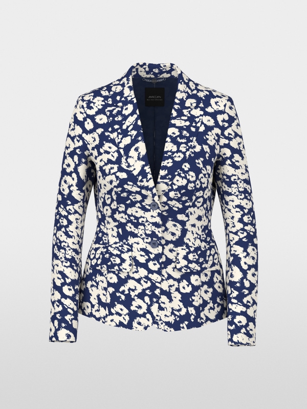 Fitted blazer with print