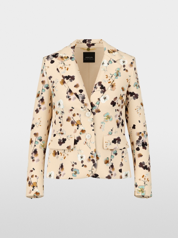 Blazer cintré à imprimé floral