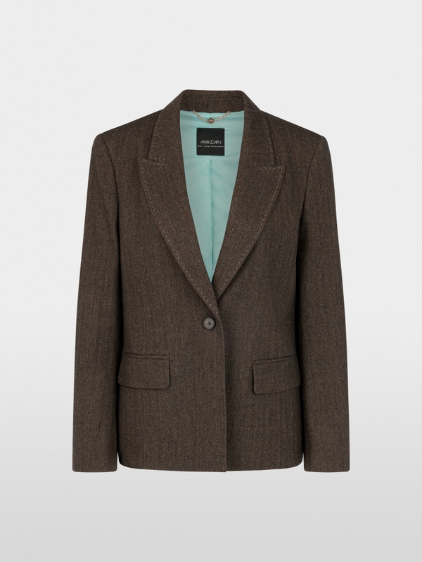 Blazer with herringbone pattern