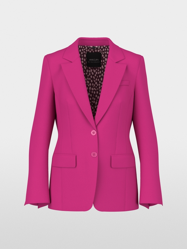 Fitted blazer with lapel collar