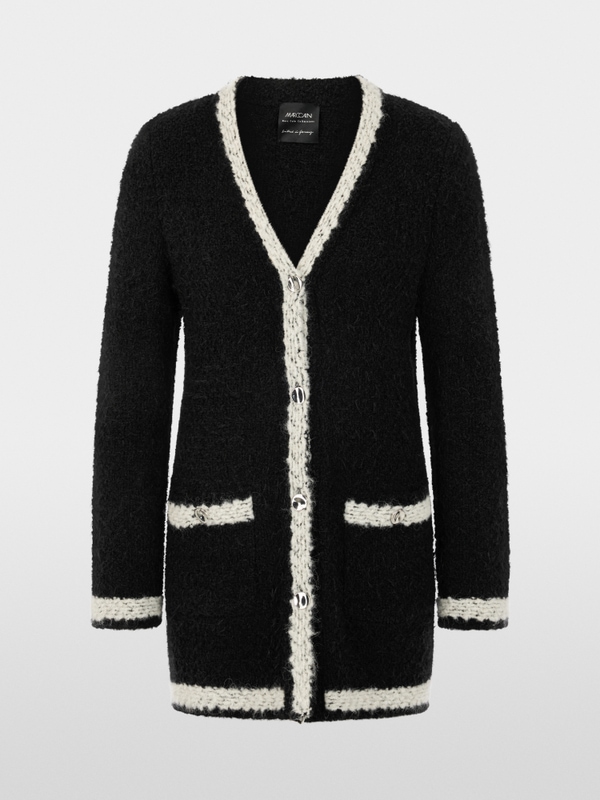 Cardigan bouclé tricoté en Allemagne