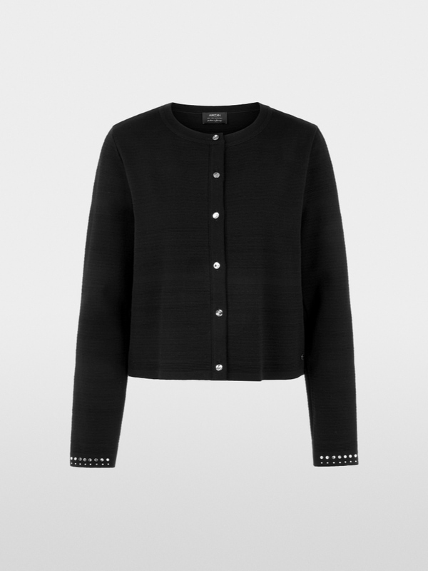 ‘Knitted in Germany’ cardigan w/ studs