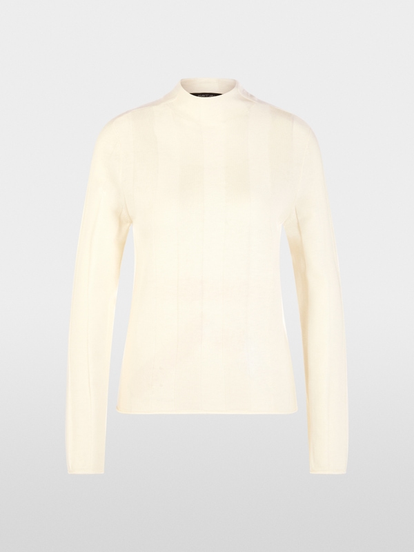 Slim-fit jumper with stand-up collar