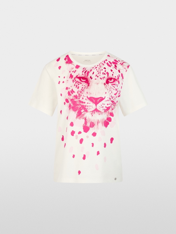 T-shirt with leopard print