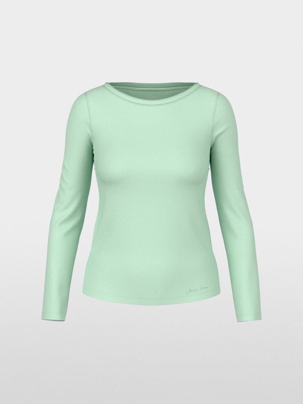 Shirt with silk neck trim