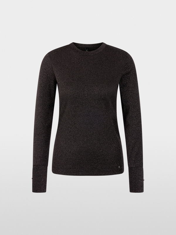 Long-sleeved lurex shirt