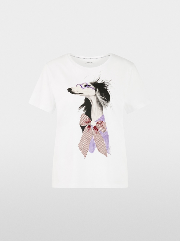 T-shirt avec imprimé chien et détails