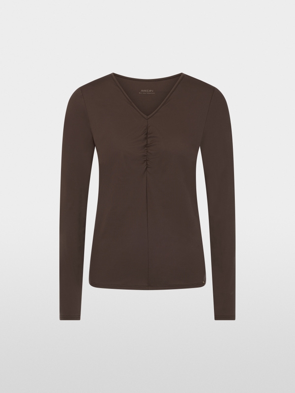 Refined long-sleeved stretch top