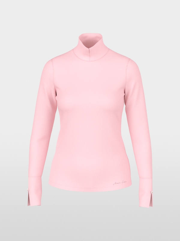 Basic shirt with stand-up collar