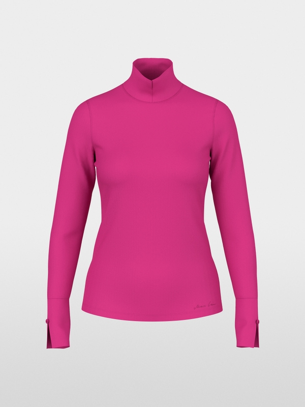 Basic shirt with stand-up collar