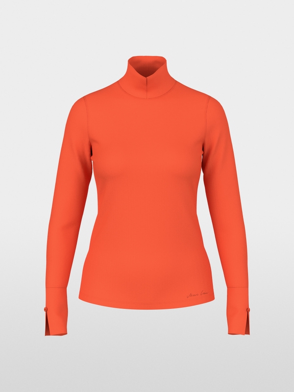 Basic shirt with stand-up collar