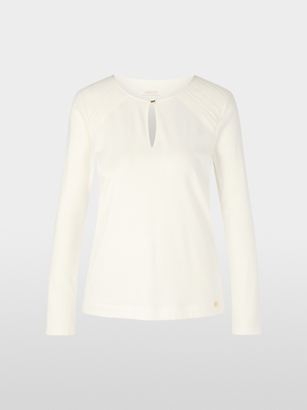 Shirt with silk piping