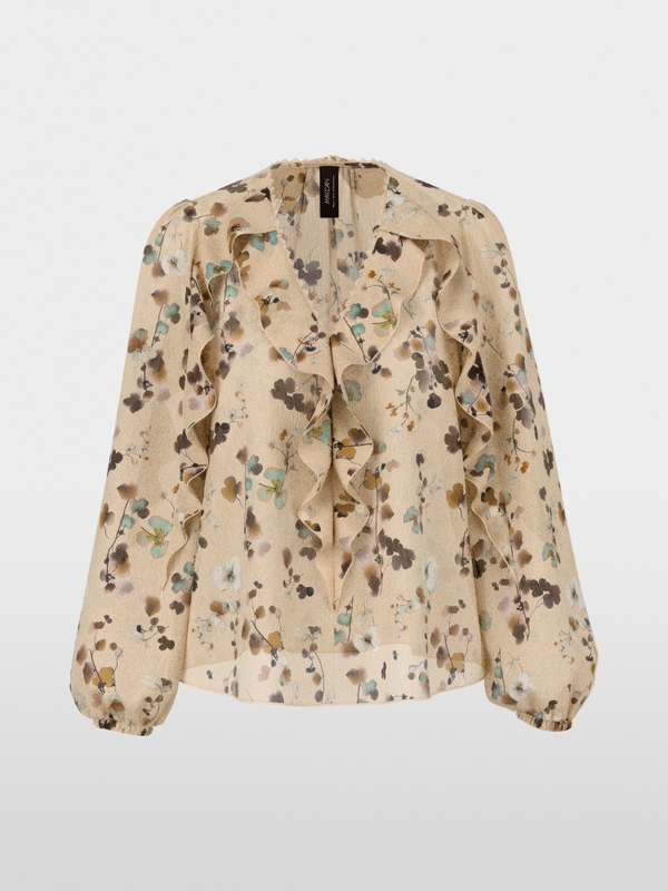Floral blouse with flounces