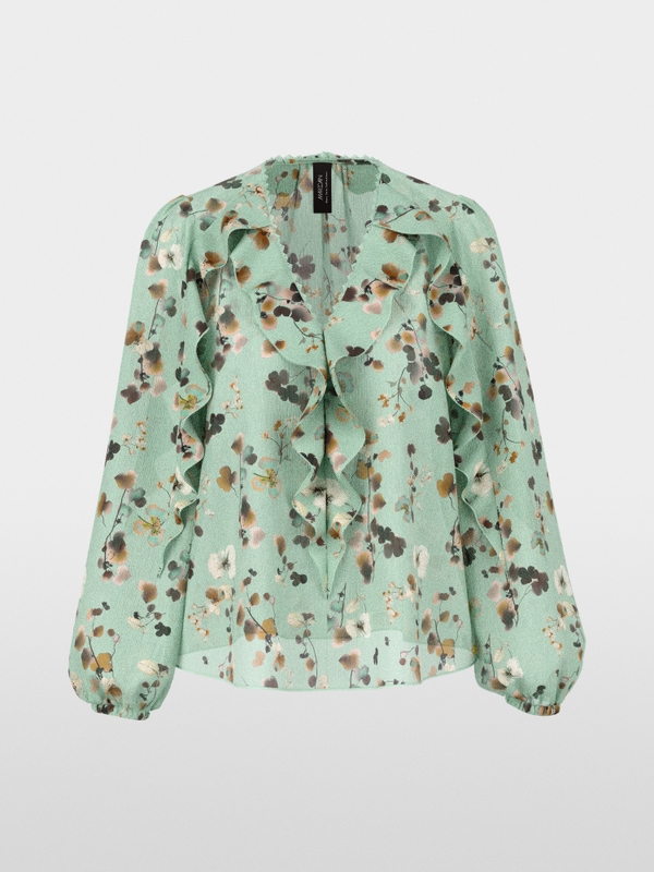 Blouse à fleurs avec volants