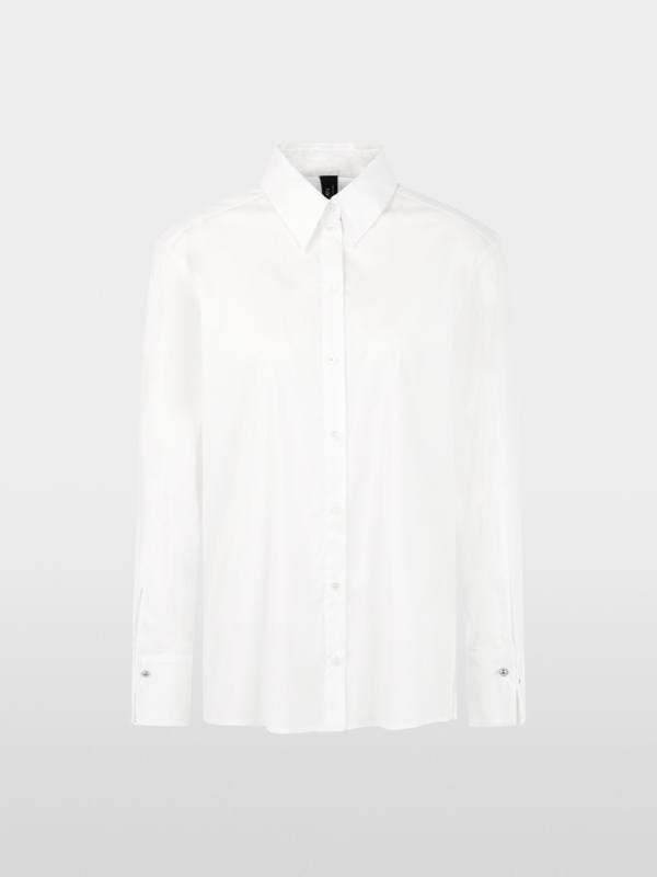 Shirt-style blouse with cufflinks