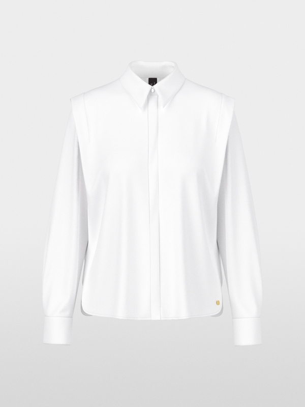 Blouse in lightweight stretch cotton