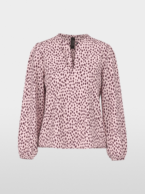 Blouse with polka dot print