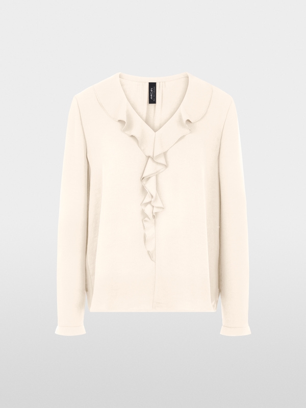 Blouse with flounces