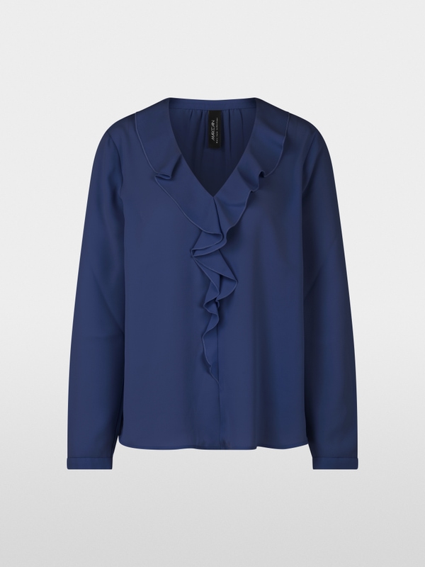Blouse with flounces