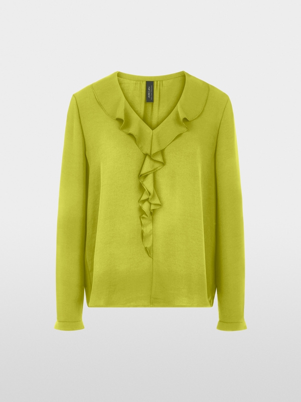Blouse with flounces