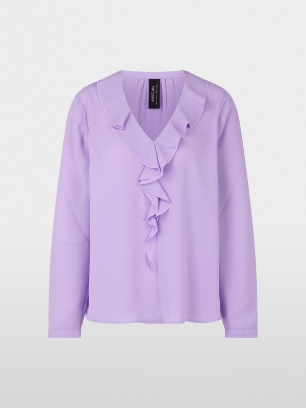 Blouse with flounces