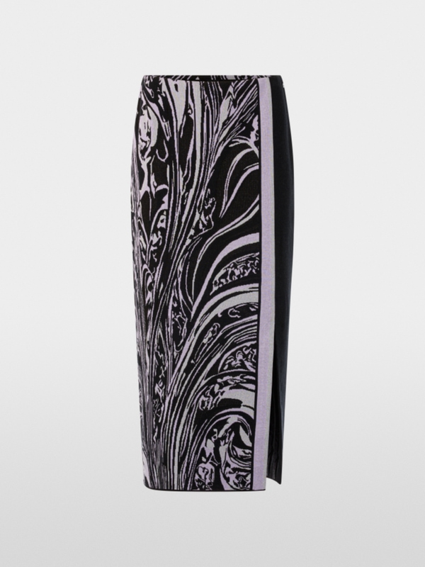 ‘Knitted in Germany’ long midi skirt