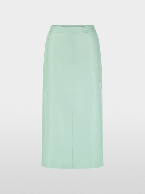 Fine nappa leather maxi skirt