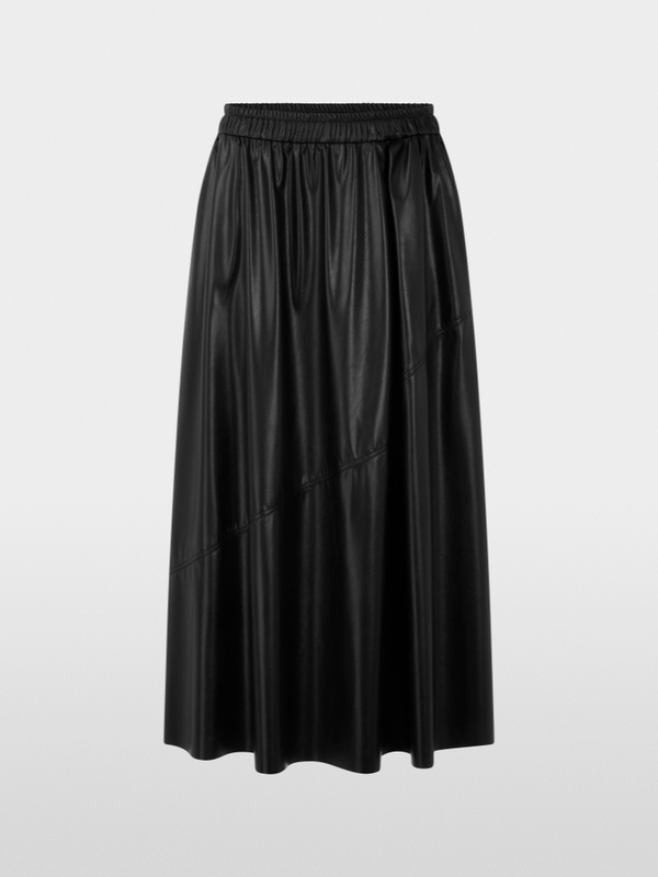 Leather-look midi skirt