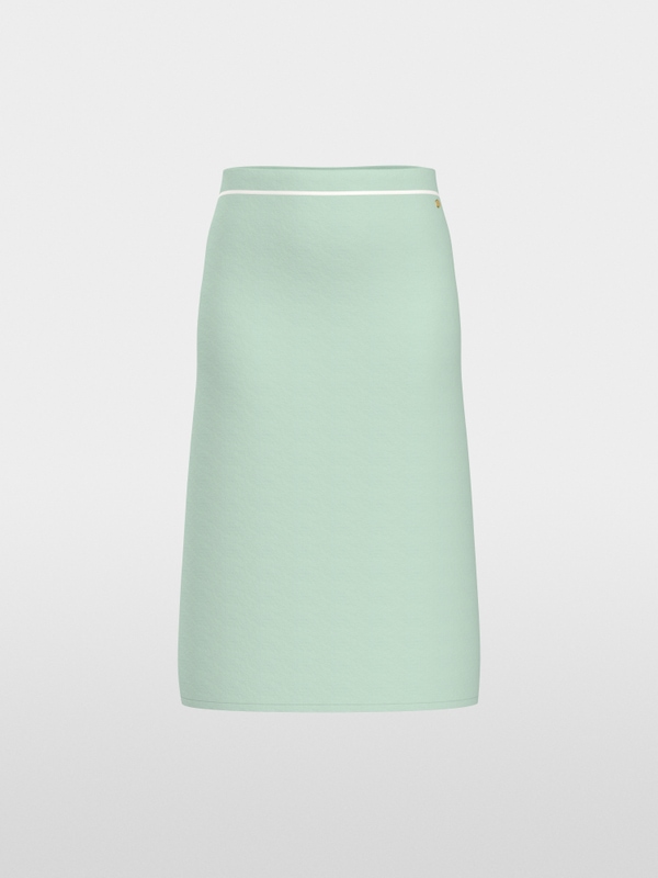 “Knitted in Germany” calf-length skirt