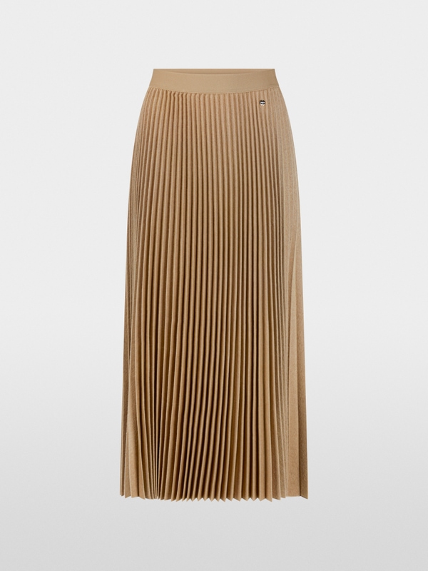 Boiled wool midi skirt