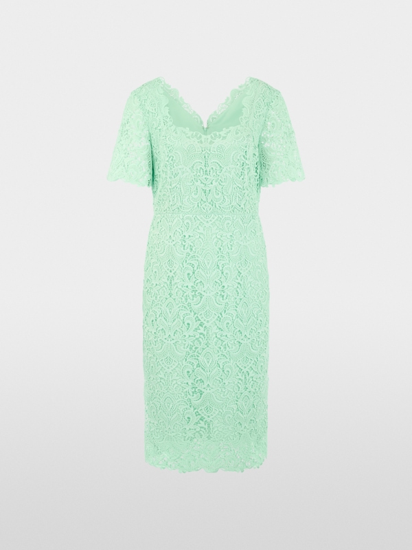 Robe mi-longue en dentelle guipure