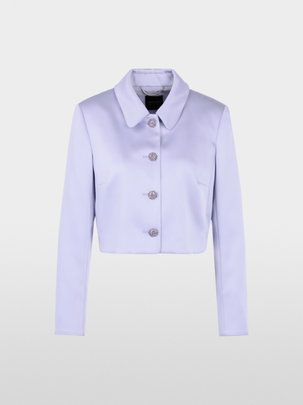 Veste en satin avec boutons en strass