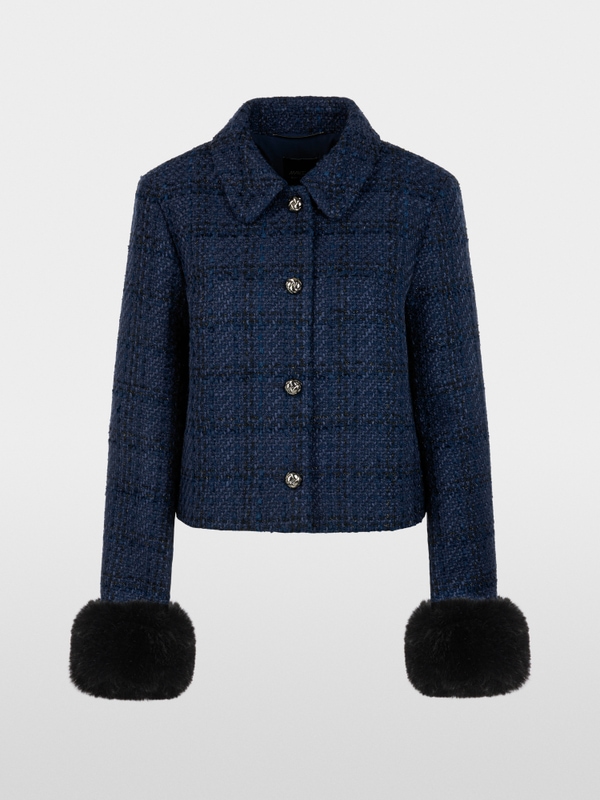 Jacket with detachable faux fur