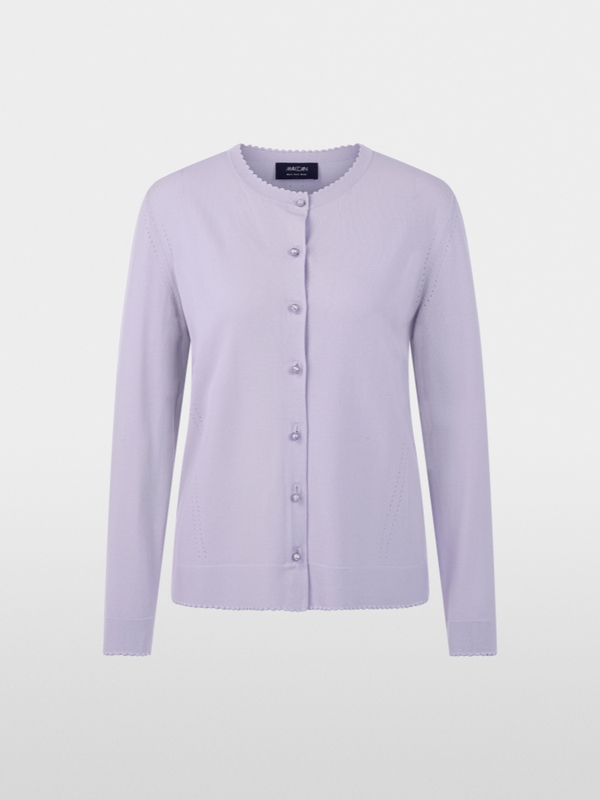 Cardigan ajouré avec boutons en cristal
